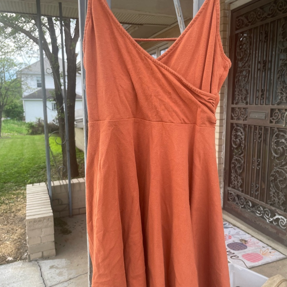 Orange summertime simple dress